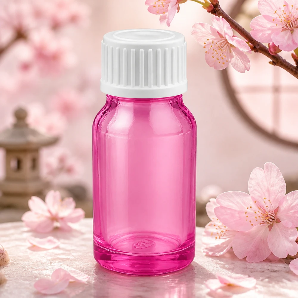 Frasco conta-gotas roxo de 10 ml com tampa de rosca branca STD UT18/10 para essências líquidas