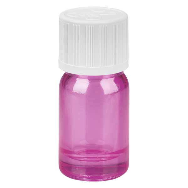 Frasco conta-gotas de 5 ml 1,2 mm branco padrão PurpleLine resistente a crianças. UT18/5