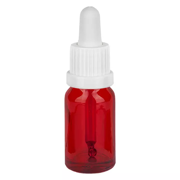 Frasco pipeta de 10 ml branco com fecho inviolável RedLine UT18/10 Frasco pipeta de 10 ml branco com fecho inviolável RedLine UT18/10