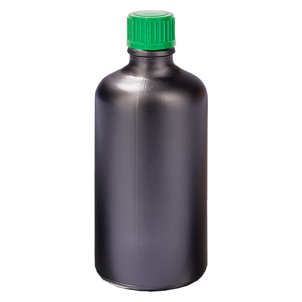 Frasco conta-gotas de 100ml 0,8mm verde tampa standard BlackLine UT18/100