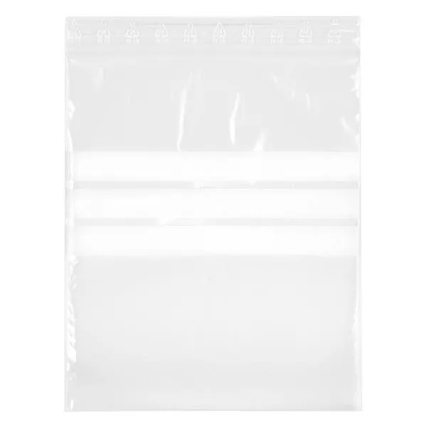PolyZip com campo de etiquetagem (embalagem de 100) 40x60mm/50µm