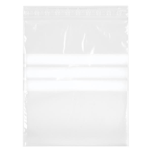 PolyZip com campo de etiquetagem (embalagem de 100) 90x110mm/50µm