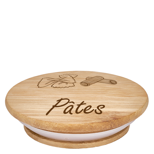 Advérbio em madeira "Pâtes" para WECK RR100 Advérbio em madeira "Pâtes" para WECK RR100