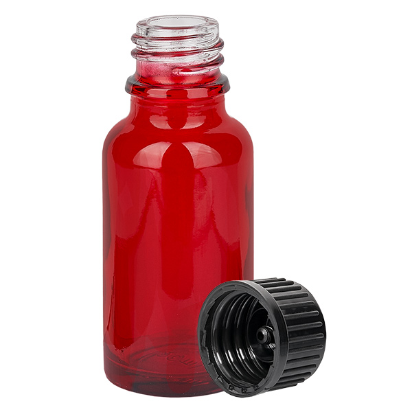 Frasco de 20ml com tampa de rosca de 11mm preta standard RedLine UT18/20 Frasco de 20ml com tampa de rosca de 11mm preta standard RedLine UT18/20