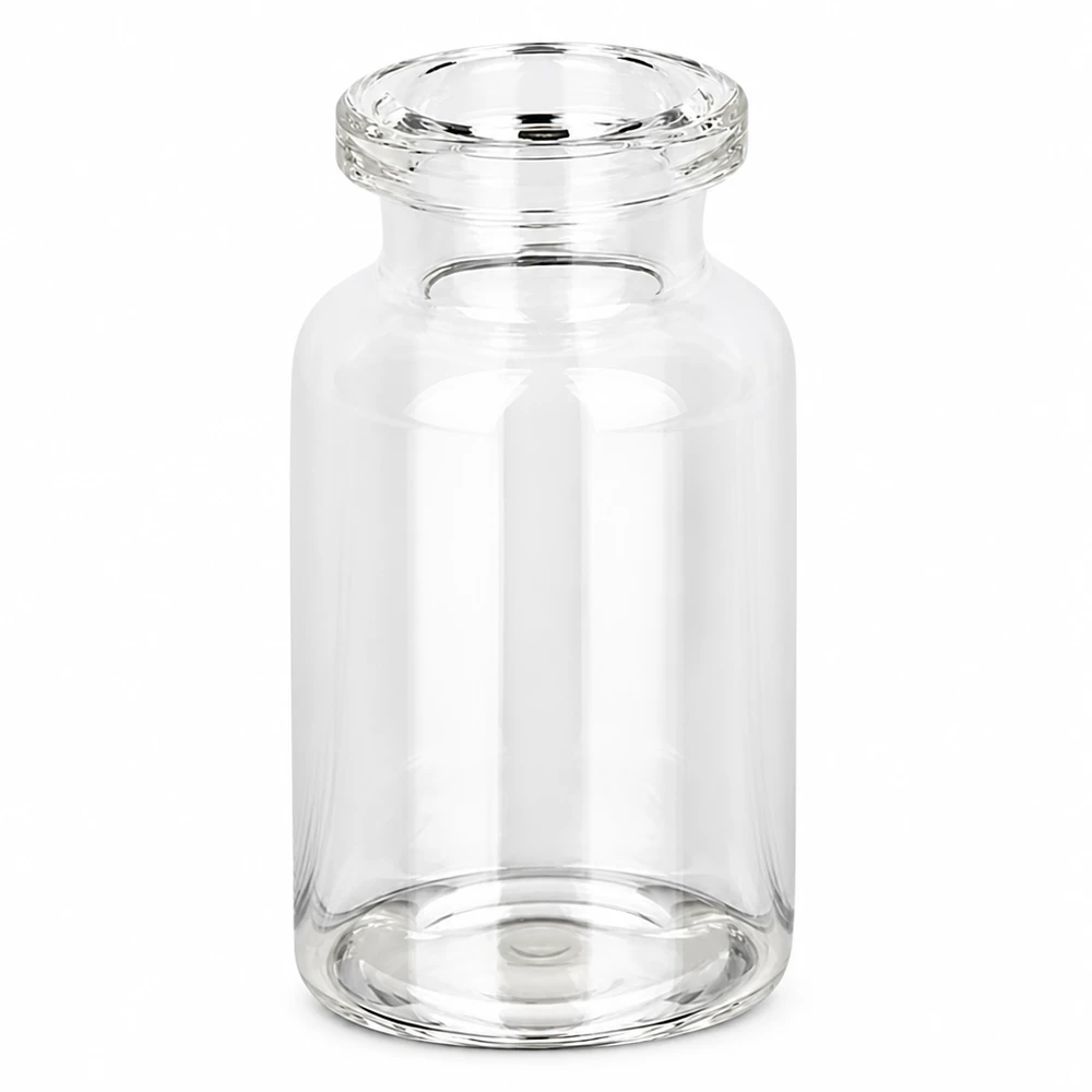 Frasco de injeção de vidro transparente 10ml Transparente 10ml Glasvial Injektionsflasche mit Crimphals für Impfstoffe und Medikamente