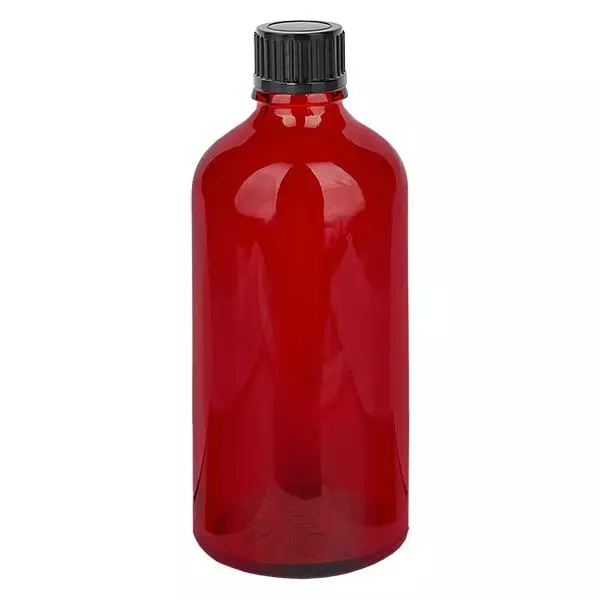 Frasco de 100 ml com tampa de rosca de 11 mm preto standard RedLine UT18/100 Frasco de 100 ml com tampa de rosca de 11 mm preto standard RedLine UT18/100