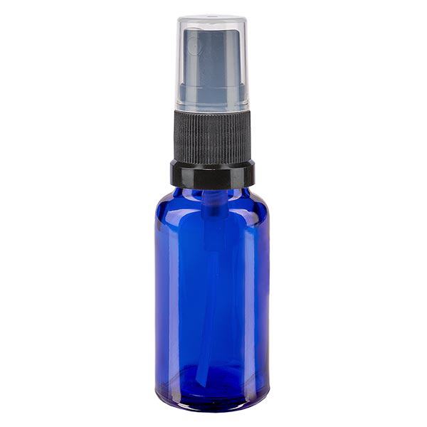 Frasco de farmácia azul 20ml spray top preto