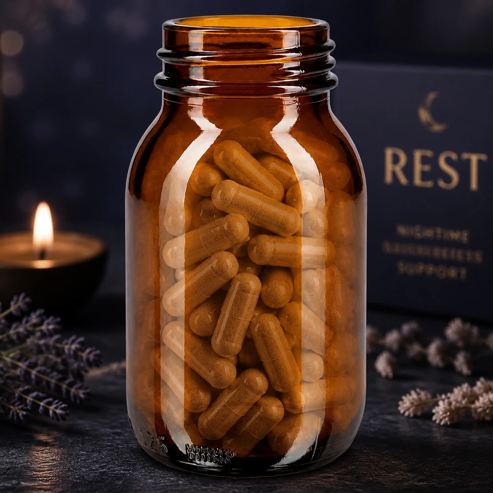 Frasco de 125 ml com gargalo largo em vidro âmbar Frasco boticário de 125 ml em vidro âmbar com abertura grande para aplicações farmacêuticas