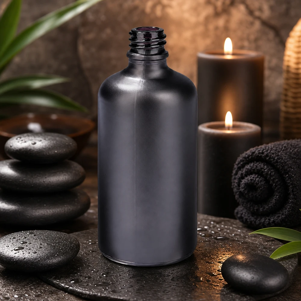 Frasco farmacêutico de 100 ml BlackLine UT18/100 UNiTWIST com sistema de fecho UNiTWIST para um manuseamento fácil