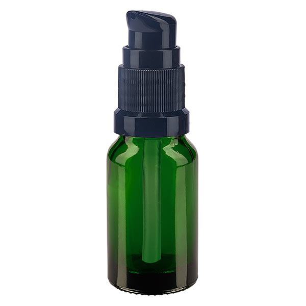 Frasco de farmácia verde 10ml tampa da bomba preta standard Frasco de farmácia verde 10ml tampa da bomba preta standard