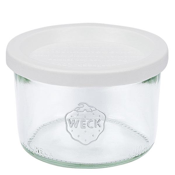 Copos de vidro de 200ml com tampa WECK RR80