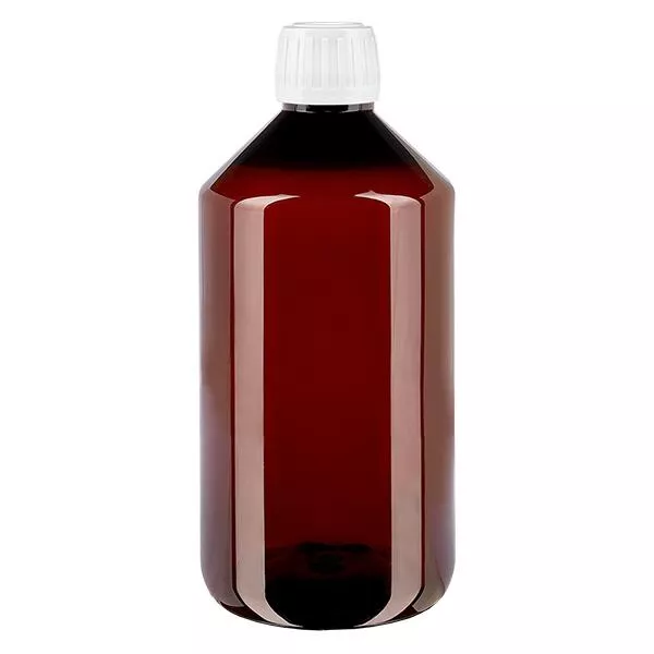 Frasco PET 750ml com tampa inviolável branca Frasco PET 750ml com tampa inviolável branca