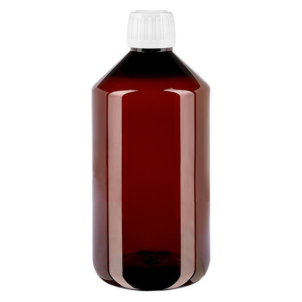 Frasco PET 750ml com tampa inviolável branca Frasco PET 750ml com tampa inviolável branca