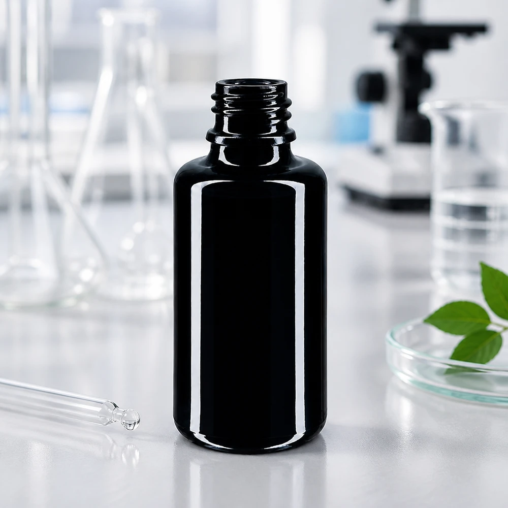 Frasco de vidro violeta 30ml DIN 18 (Mironglas) Frasco conta-gotas de vidro violeta Miron de alta qualidade Orion 30ml com pipeta para uma dosagem precisa
