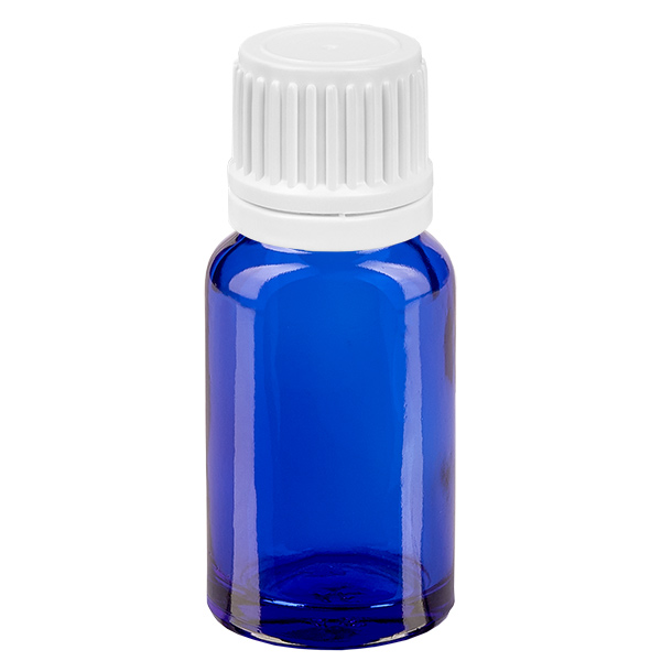 Frasco de 10 ml com tampa de rosca de 11 mm branco com fecho inviolável BlueLine UT18/10