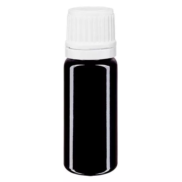 Frasco de farmácia violeta 10ml tampa conta-gotas 1.2mm branco fecho inviolável Frasco de farmácia violeta 10ml tampa conta-gotas 1.2mm branco fecho inviolável