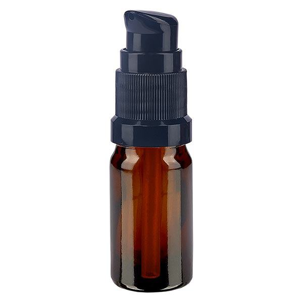 Frasco de farmácia castanho 5ml bomba tampa preta standard Frasco de farmácia castanho 5ml bomba tampa preta standard