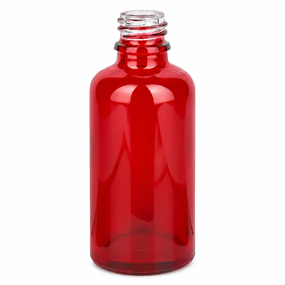 Frasco de farmácia de 50 ml RedLine UT18/50 UNiTWIST em vidro vermelho de alta qualidade para aplicações farmacêuticas