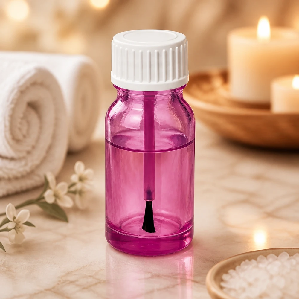 Frasco para escovas de 10 ml com tampa de rosca branca STD PurpleLine UT18/10 para bem-estar e spa