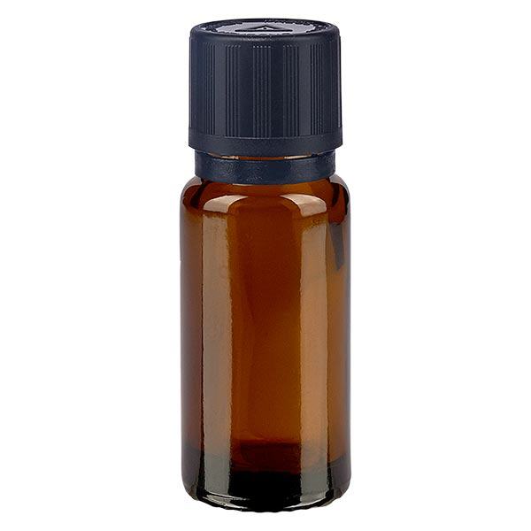 Frasco de farmácia castanho 10ml tampa conta-gotas anel de derrame 1mm preto bloqueio de segurança para crianças símbolo de aviso cego tampa inviolável Frasco de farmácia castanho 10ml tampa conta-gotas anel de derrame 1mm preto bloqueio de segurança para crianças símbolo de aviso cego tampa inviolável