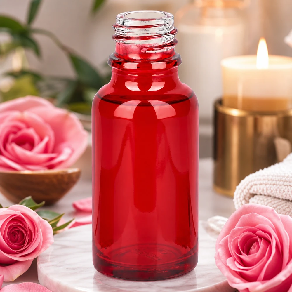 Frasco de vidro vermelho de alta qualidade RedLine UT18/20 UNiTWIST 20ml com superfície resistente a riscos para utilização em laboratório