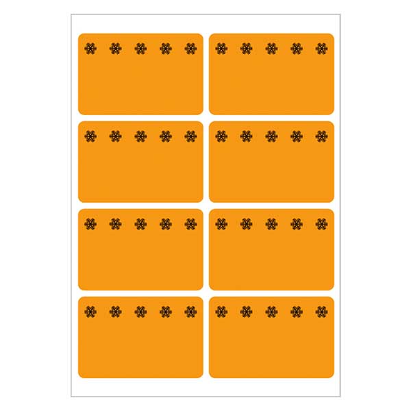 Etiquetas para congelador laranja (48 autocolantes) 26x40mm Etiquetas para congelador laranja (48 autocolantes) 26x40mm