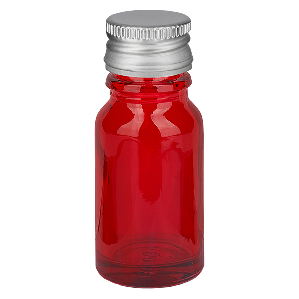 Frasco de 10 ml com tampa de rosca de 11 mm em alumínio-prata standard RedLine UT18/10