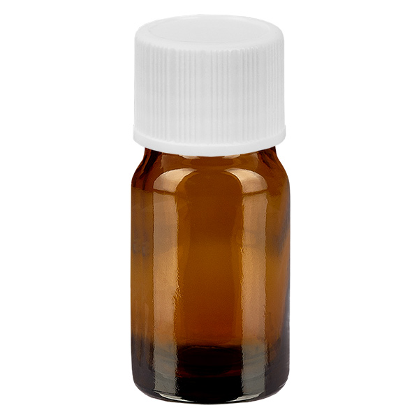 Frasco de 5 ml com tampa de rosca de 11 mm branco Standard BrownLine UT18/5