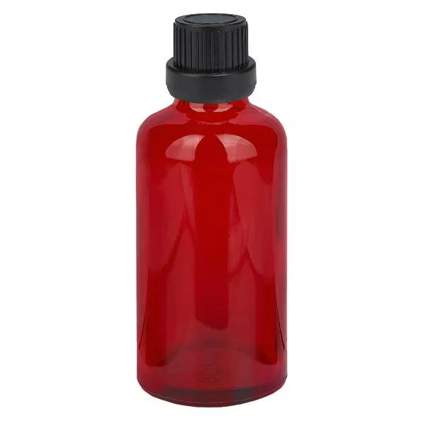 Frasco de 50ml com tampa de rosca de 11mm preta tampa inviolável RedLine UT18/50