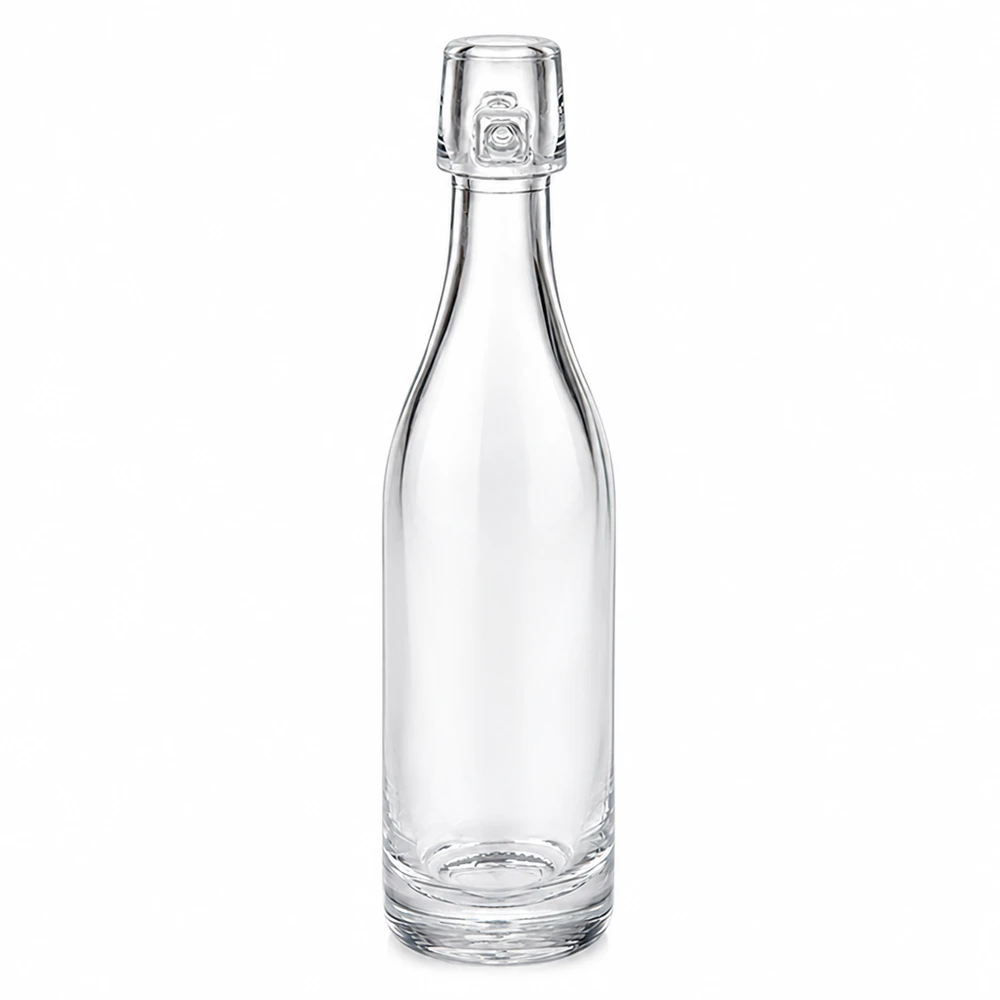 Garrafa de vidro de 50ml sem tampa basculante UNiTWIST Elegante 50ml Glasflasche mit Bügelverschluss - transparent und vielseitig für Küche, Bar und Haushalt