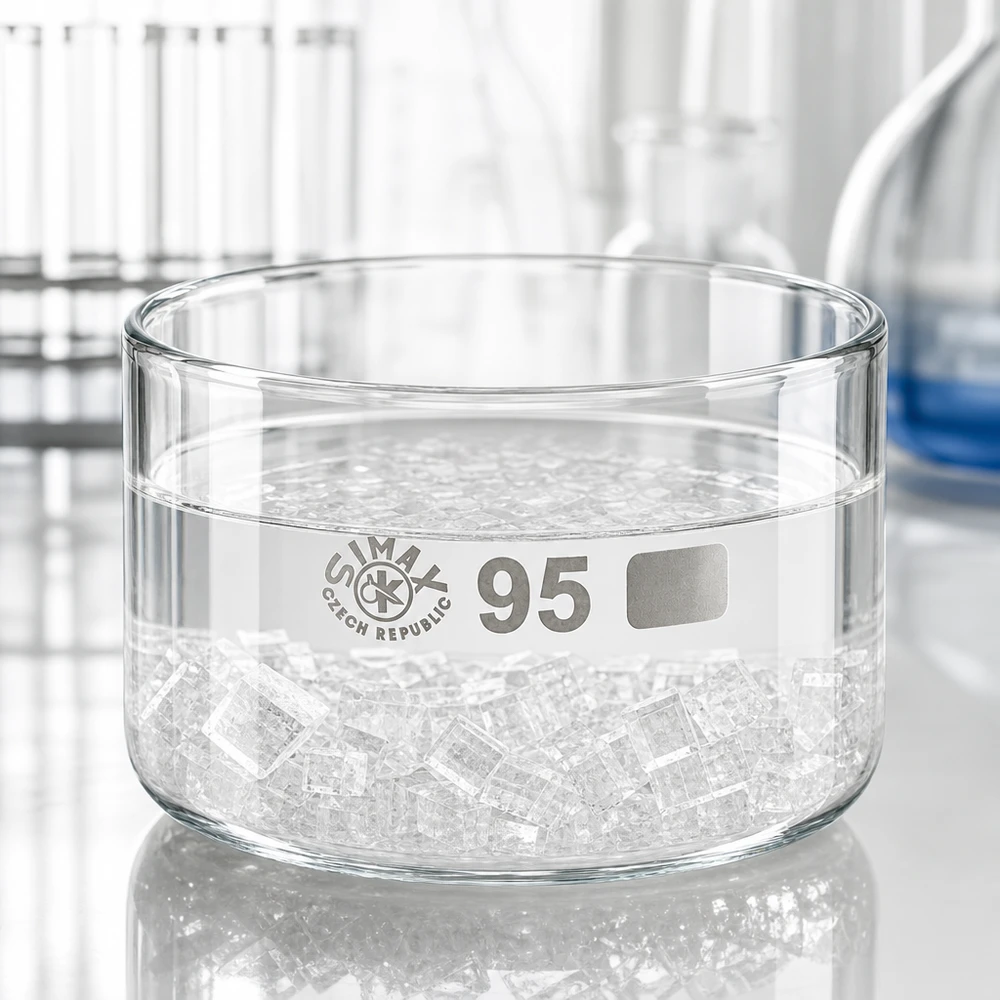 Simax Vidro de Laboratório, Bacia de Cristalização de 300 ml, Borossilicato, Bacia Rasa, Qualidade Checa