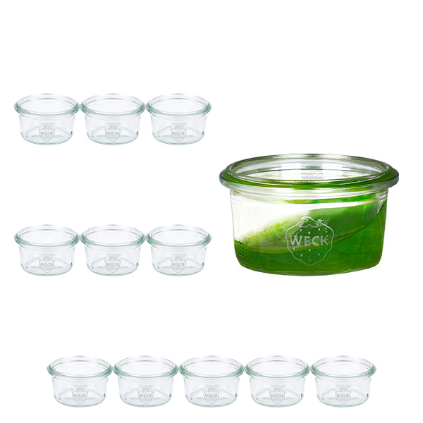 Conjunto de 12 copos de vidro Weck jars 50ml