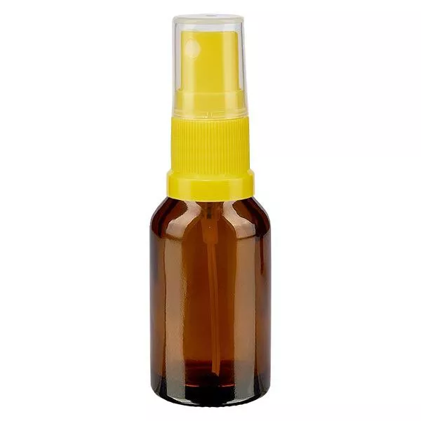 Frasco de farmácia castanho 15ml spray acessório amarelo Frasco de farmácia castanho 15ml spray acessório amarelo