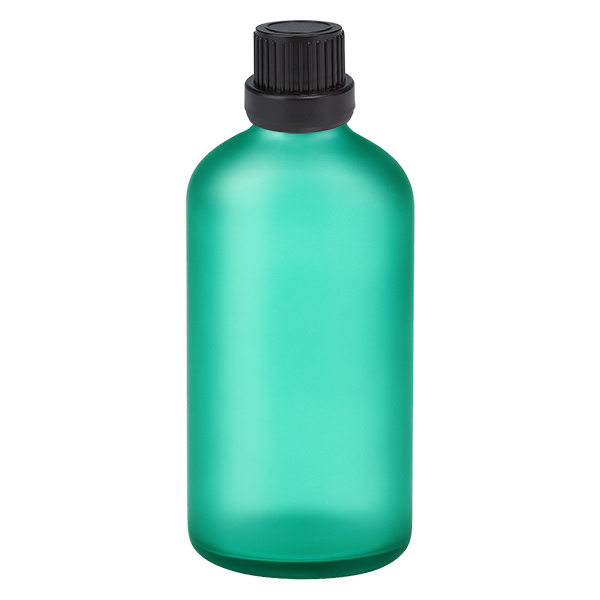 Frasco conta-gotas de 100ml 2mm preto com fecho inviolável GreenLine UT18/100