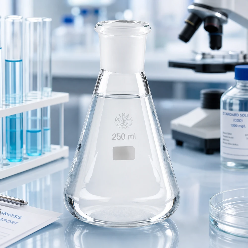 Frasco Erlenmeyer 250ml com junta esmerilada standard (29/32)