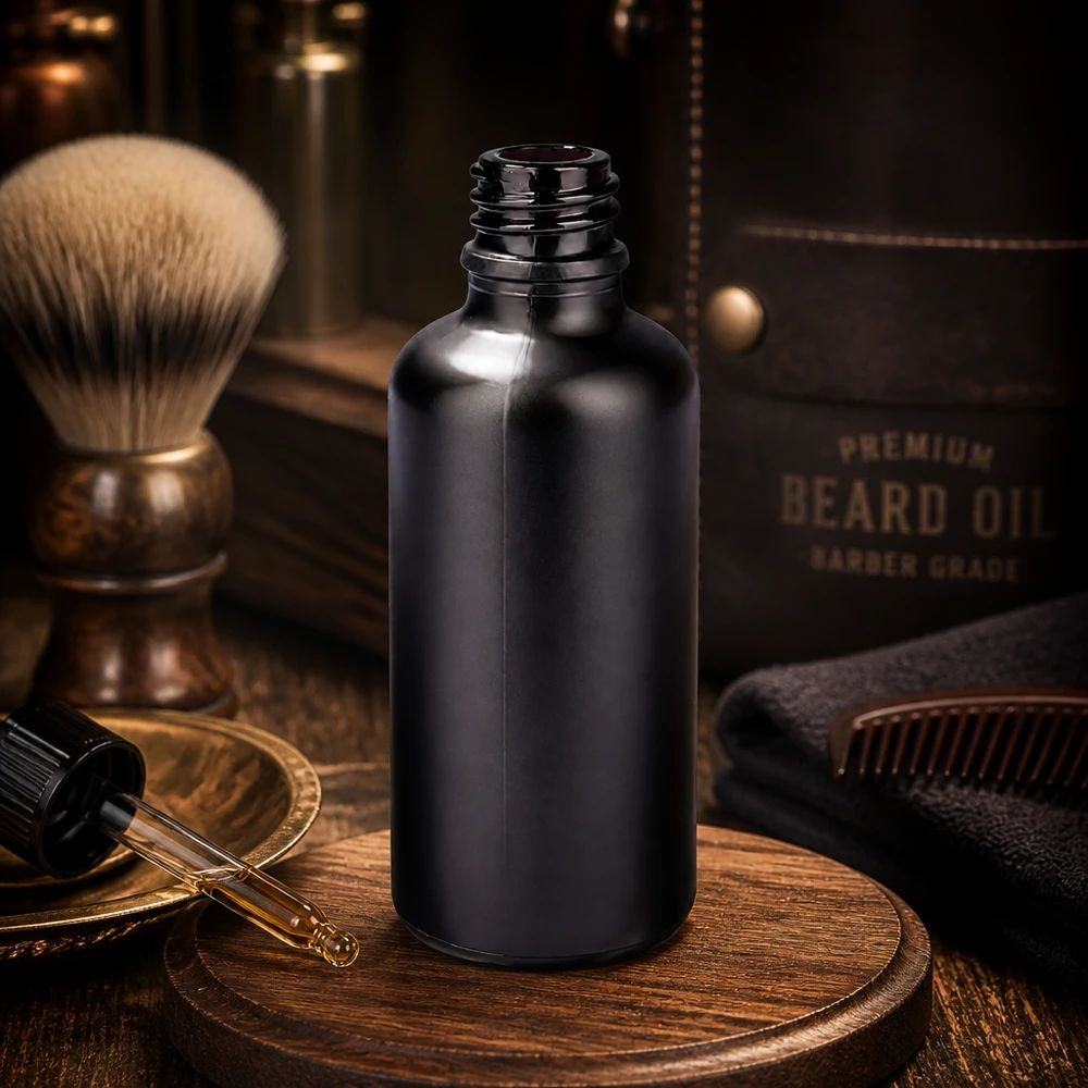 Frasco para farmacêutico de 50 ml BlackLine UT18/50 UNiTWIST com revestimento preto opaco