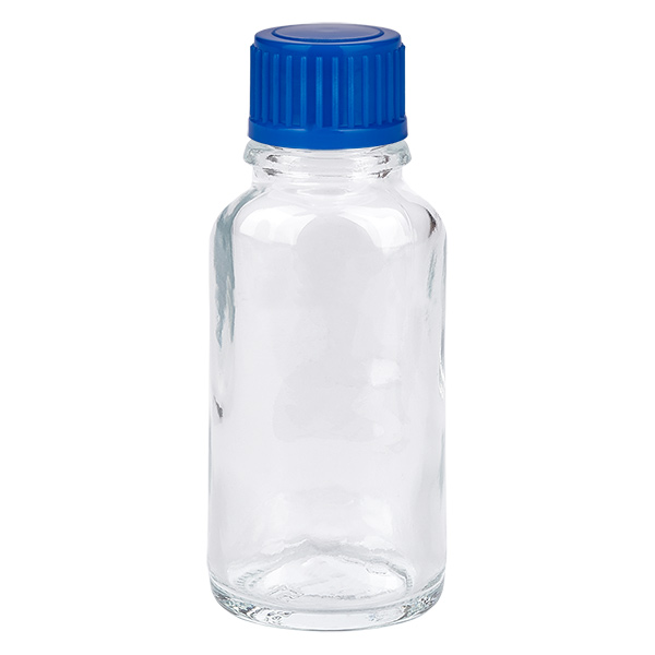 Frasco de 20 ml com tampa de rosca de 11 mm azul Standard ClearLine UT18/20 Frasco de 20 ml com tampa de rosca de 11 mm azul Standard ClearLine UT18/20