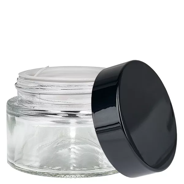 Frasco de vidro transparente de 30 ml com tampa de inserção UNiTWIST Frasco de vidro transparente de 30 ml com tampa de inserção UNiTWIST
