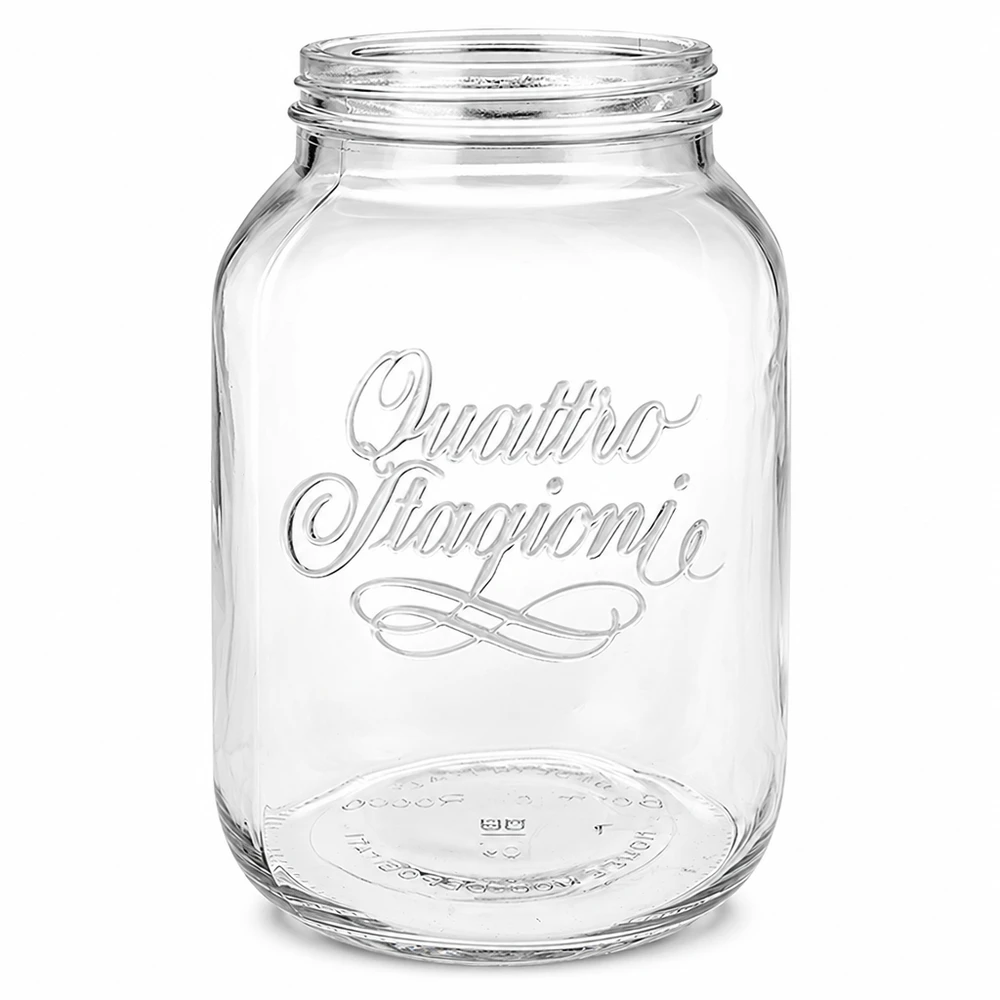 3000ml Rundglas "Quattro Stagioni" QS110mm Frasco para conservas Quattro Stagioni 3000ml transparente com tampa de rosca para armazenamento e conservação