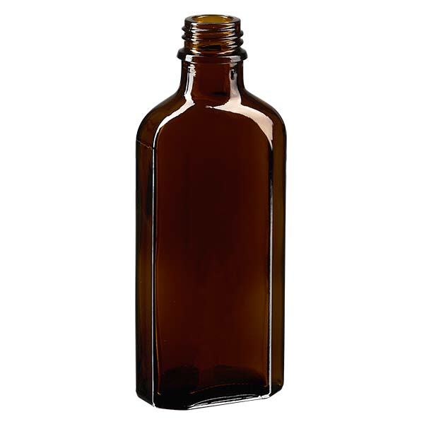 Frasco Meplat de 100 ml castanho DIN22 Frasco Meplat de 100 ml castanho DIN22