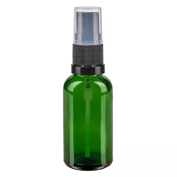 Frasco de farmácia verde 30ml spray top preto Frasco de farmácia verde 30ml spray top preto