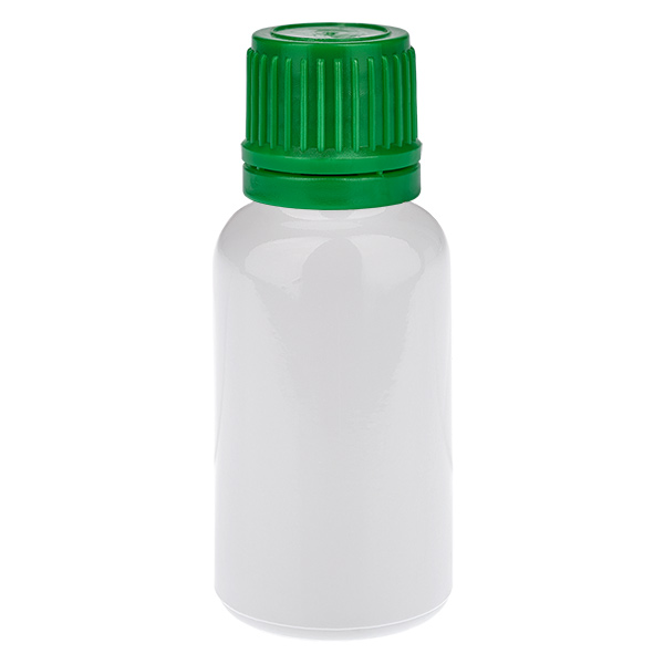 Frasco de 20 ml com tampa de rosca verde de segurança original WhiteLine UT18/20