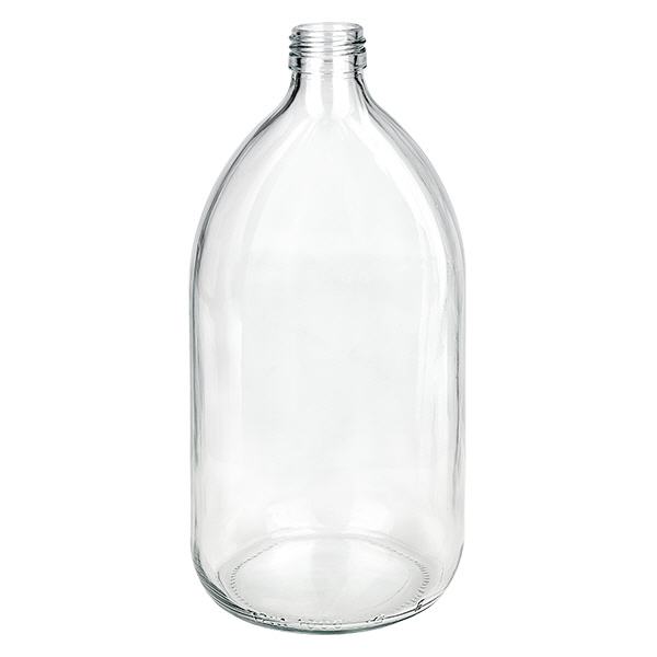 Frasco de medicamento de 1000ml transparente, sem tampa PP28 ApoGlas Frasco de medicamento de 1000ml transparente, sem tampa PP28 ApoGlas