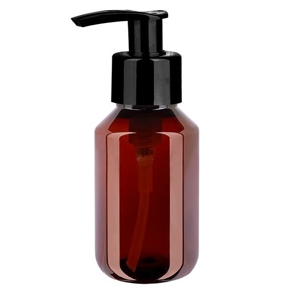 Frasco PET 100ml com bomba doseadora preta Frasco PET 100ml com bomba doseadora preta