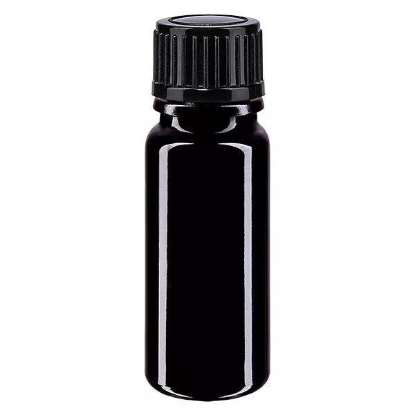 Frasco de farmácia violeta 10ml tampa conta-gotas 1mm preto padrão Frasco de farmácia violeta 10ml tampa conta-gotas 1mm preto padrão