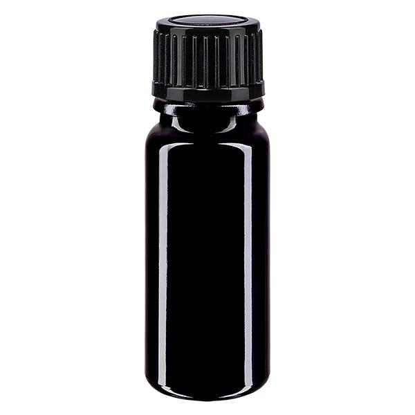 Frasco de farmácia violeta 10ml tampa conta-gotas 1mm preto padrão