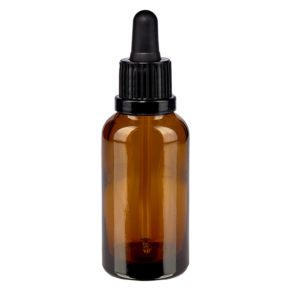 Frasco pipeta de 30 ml preto com fecho inviolável BrownLine UT18/30