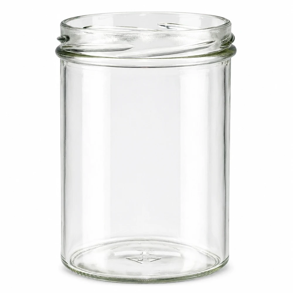 Copos de vidro de 435ml sem tampa (TO82) UNiTWIST Frasco de conserva UNiTWIST Sturz435 vazio 435ml com rosca TO82 Frasco transparente sem tampa para compota