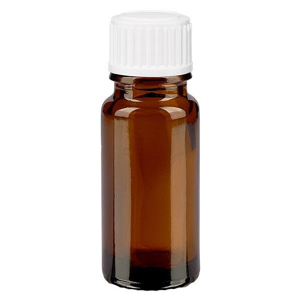 Frasco de farmácia castanho 10ml tampa de rosca branco globules standard Frasco de farmácia castanho 10ml tampa de rosca branco globules standard