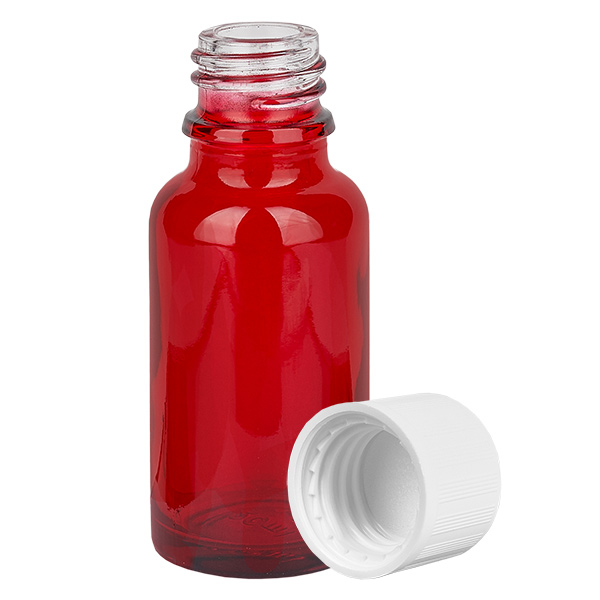 Frasco de 20 ml com tampa de rosca de 11 mm branca padrão resistente a crianças RedLine UT18/20 Frasco de 20 ml com tampa de rosca de 11 mm branca padrão resistente a crianças RedLine UT18/20